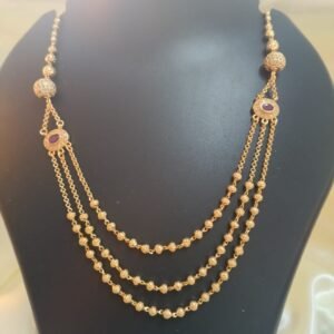 CS251AD STONE GOLD PLATED PREMIUM QUALITY NECKLACE